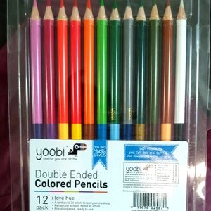 Yoobi Double Ended Colored Pencils 12 Count NEW